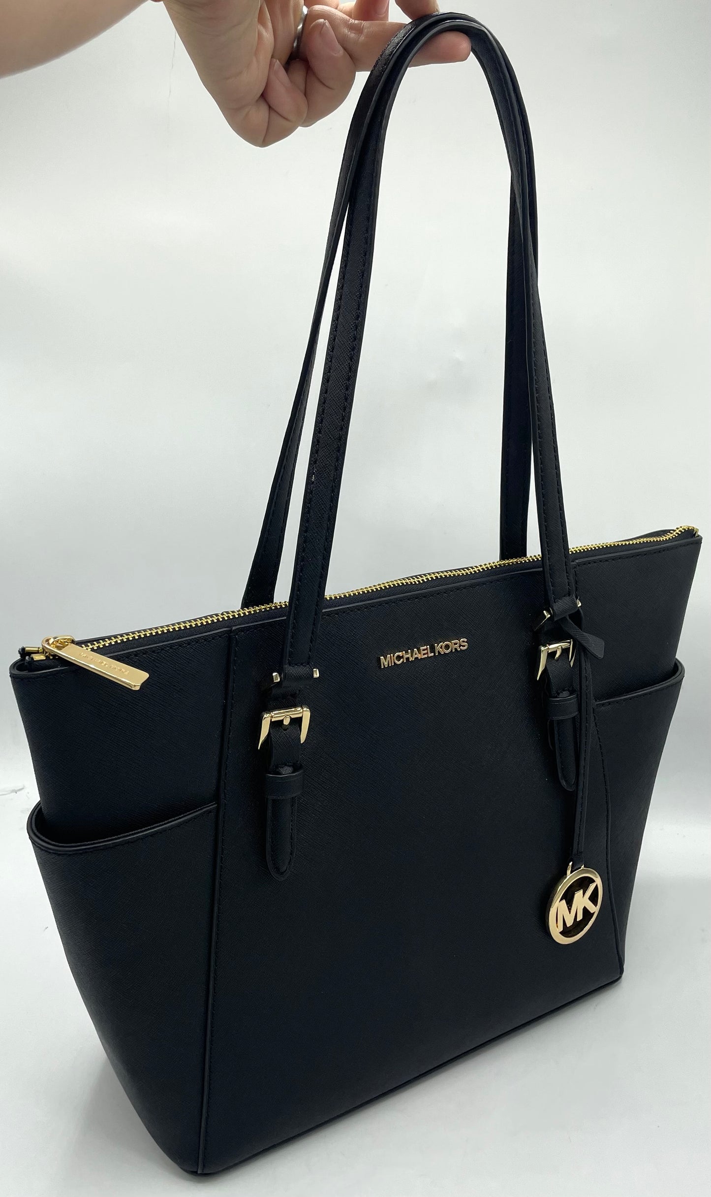 Michael Kors Charlotte Large Saffiano Leather Top-zip Tote