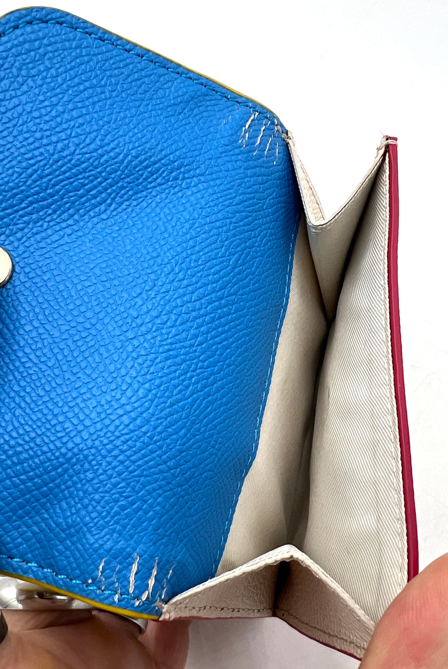 Coach Trifold Rainbow Colorblock Wallet