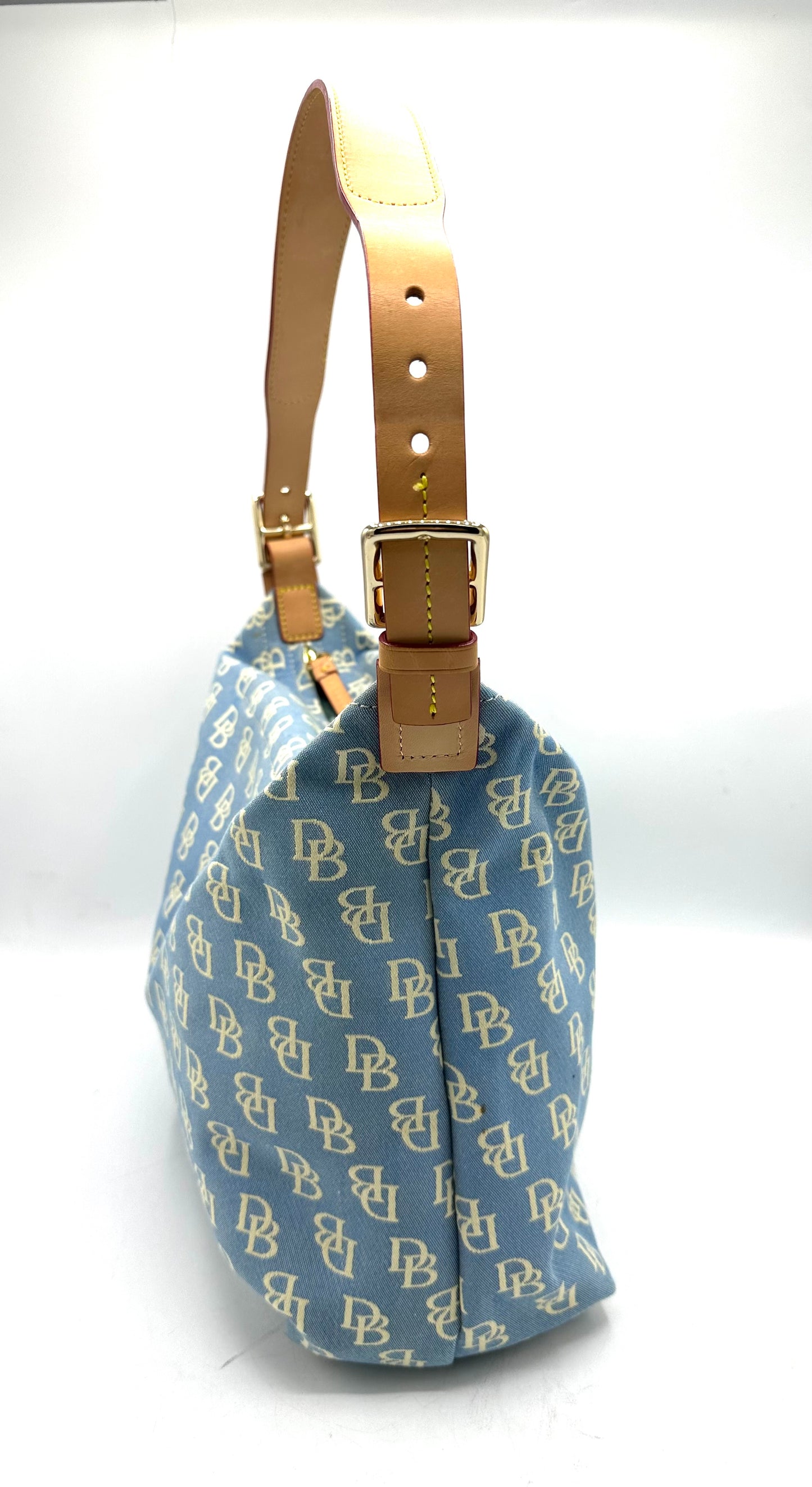 Dooney & Bourke Signature Denim Shoulder Bag – Blue Canvas