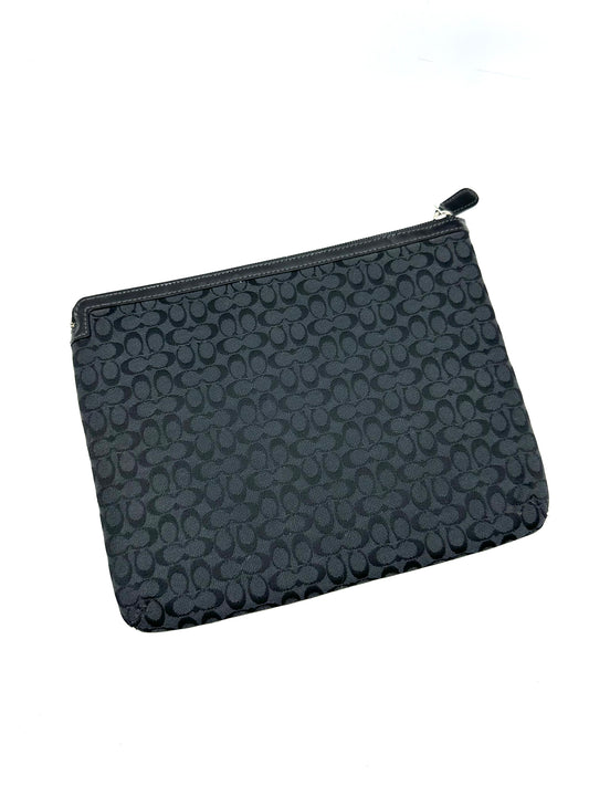 Coach Tablet Sleeve – Black Canvas (Style F61035)