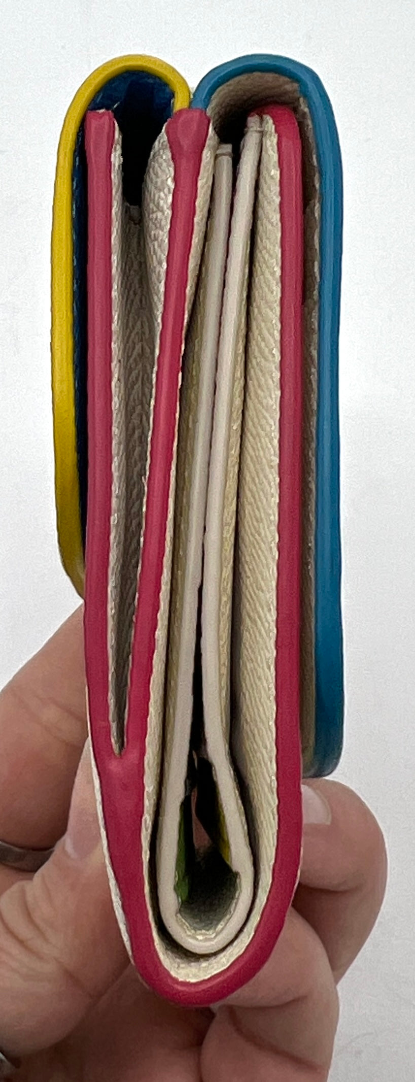 Coach Trifold Rainbow Colorblock Wallet