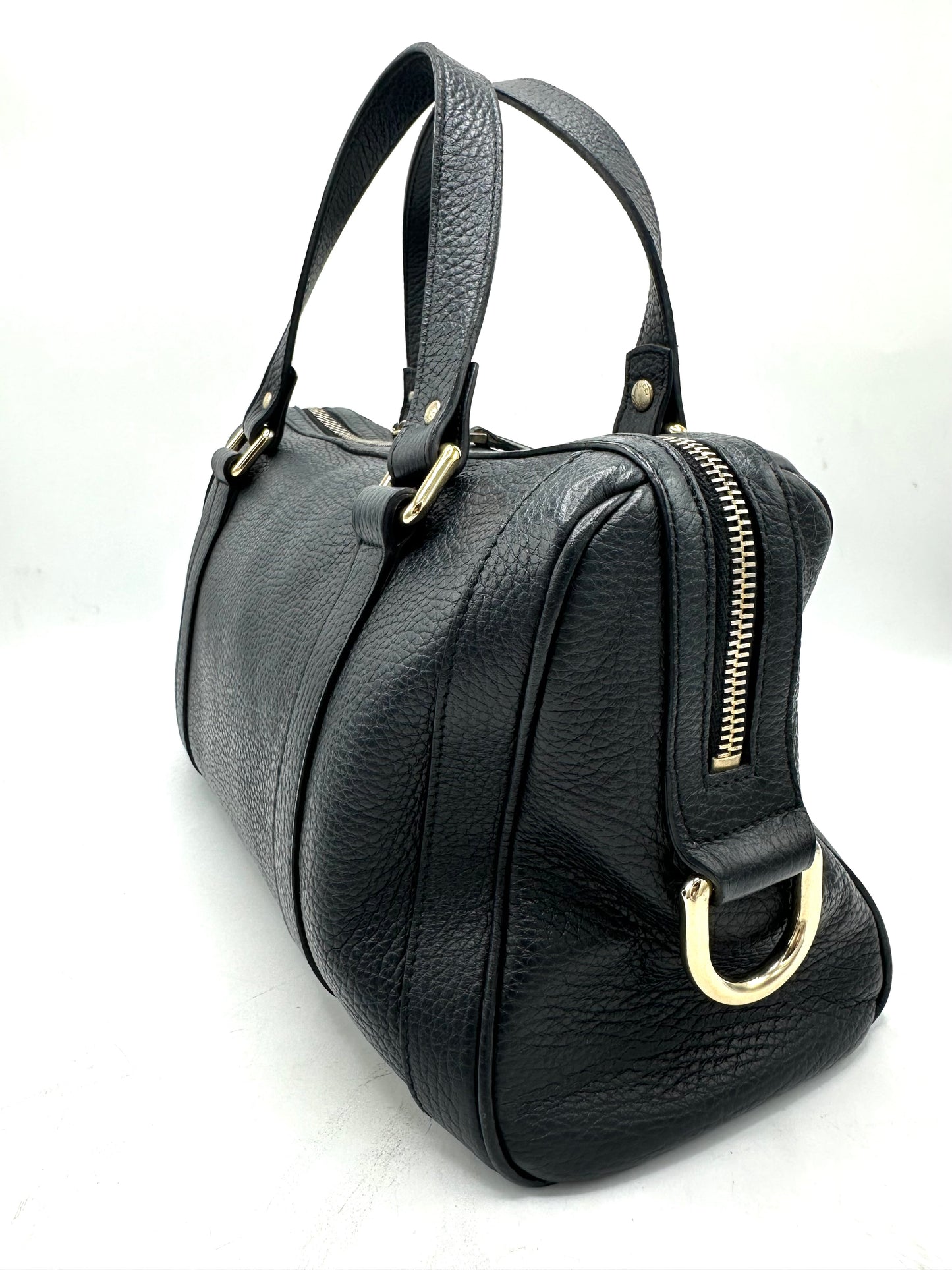 Gucci Medium Duchessa Boston Bag – Dark Blue Grey Leather with Leather Bow