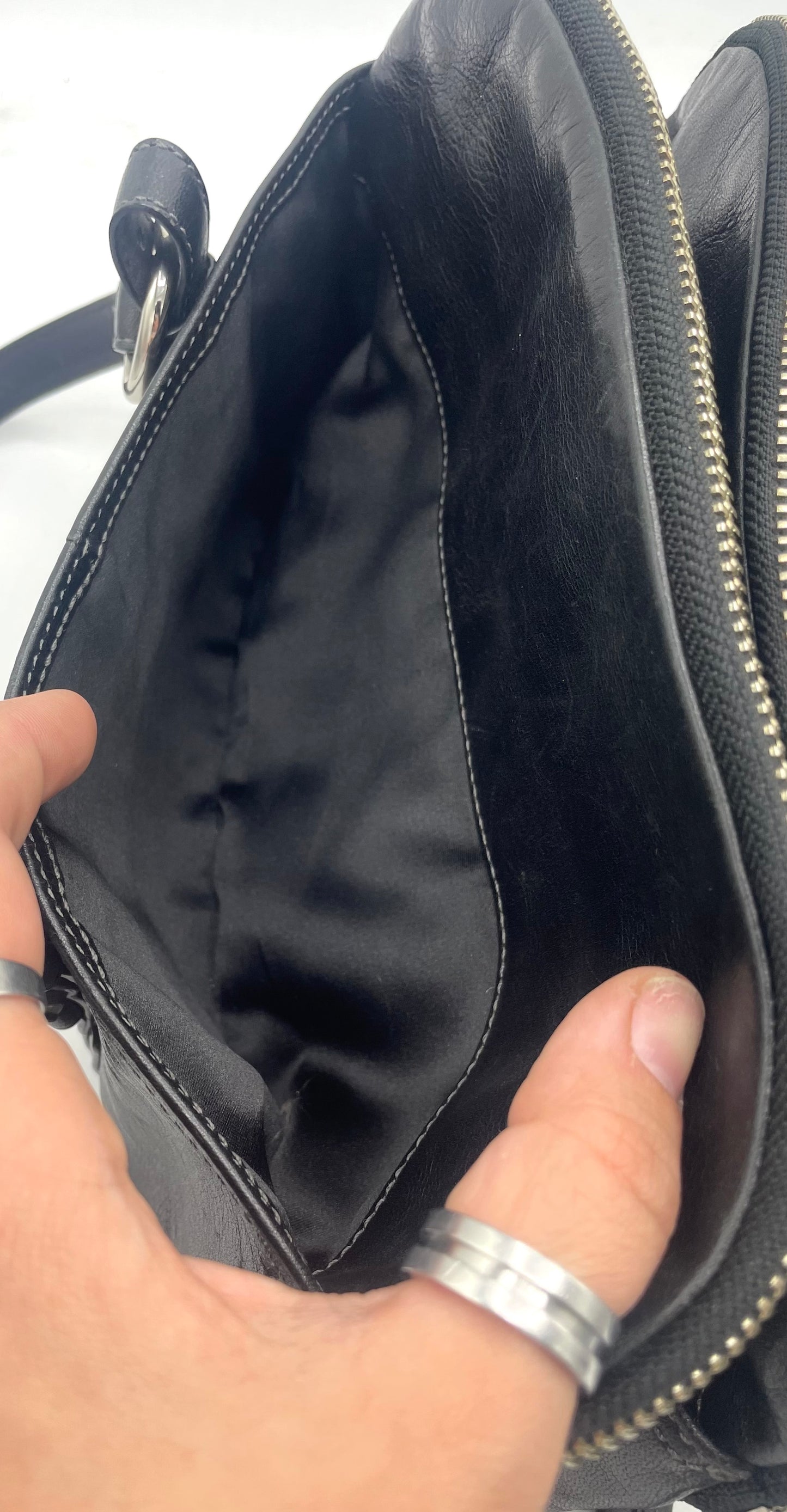 Coach Bonnie Black Leather Soho Satchel