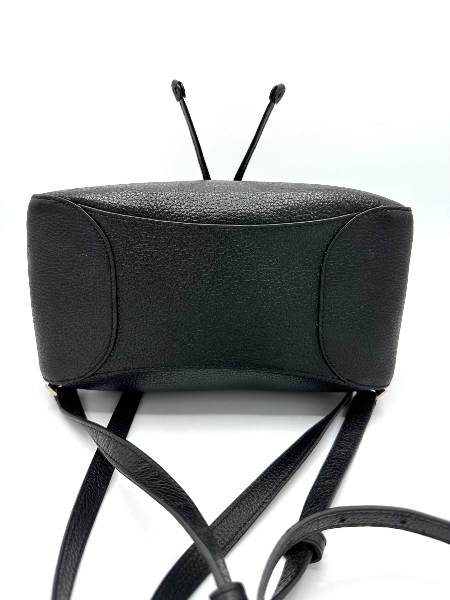Kate Spade Leila Medium Flap Backpack – Black Pebbled Leather