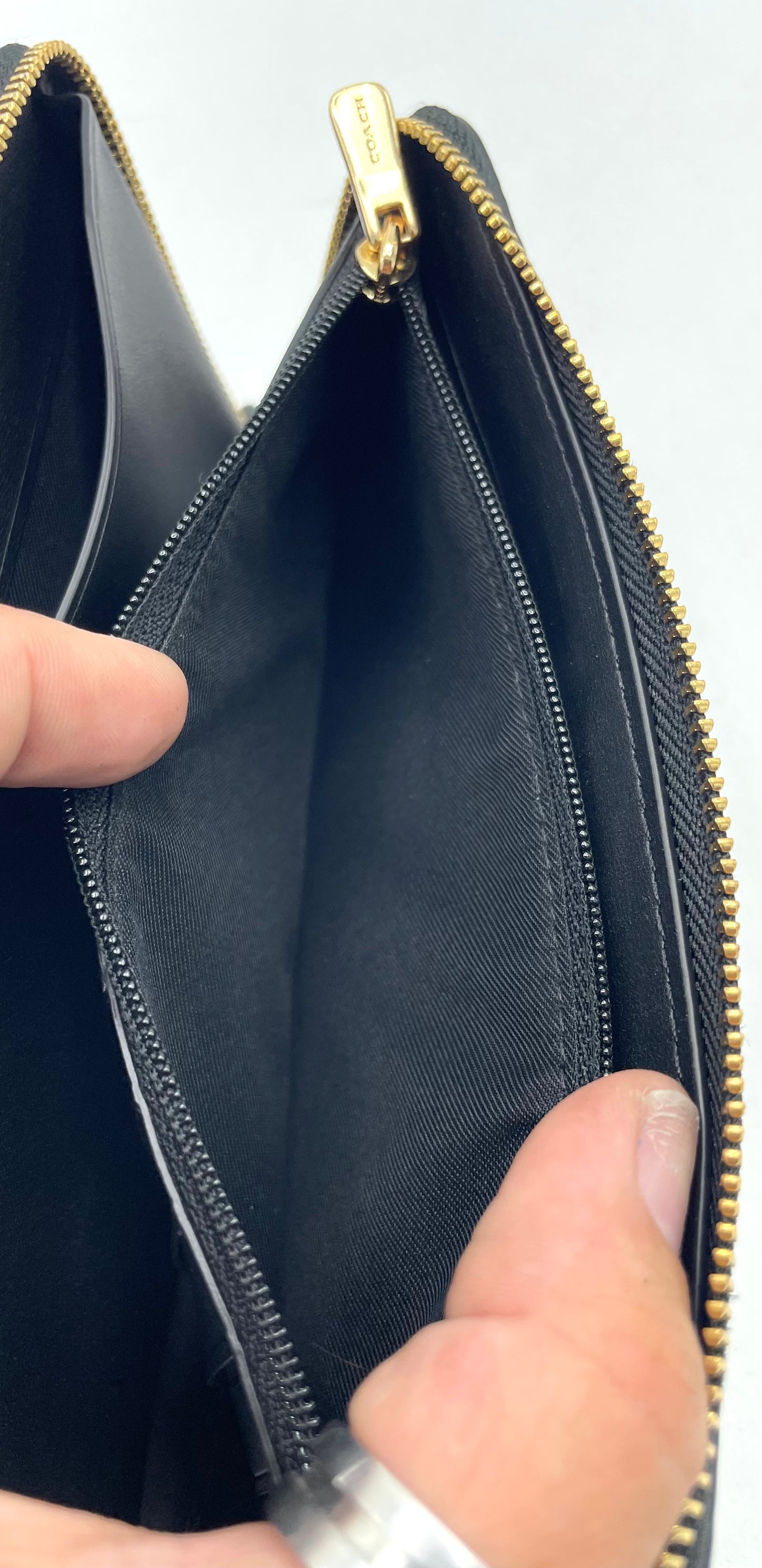 Coach Dempsey Large Phone Wallet – Refined Black Leather (Style C4111)