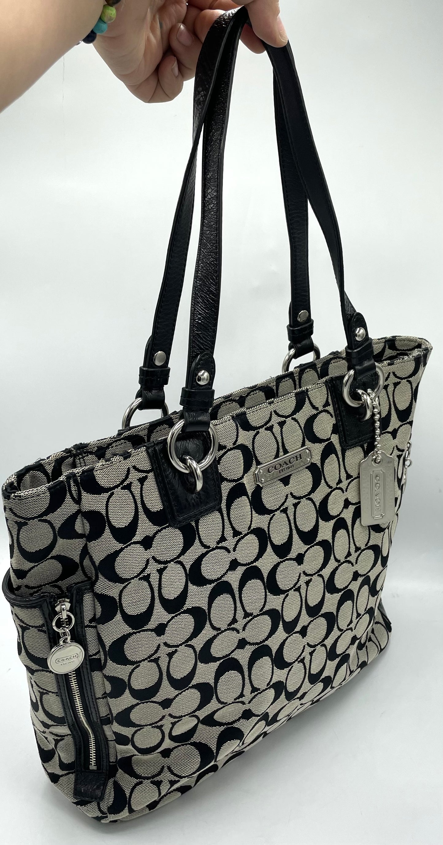 Coach Signature North South Gallery Tote