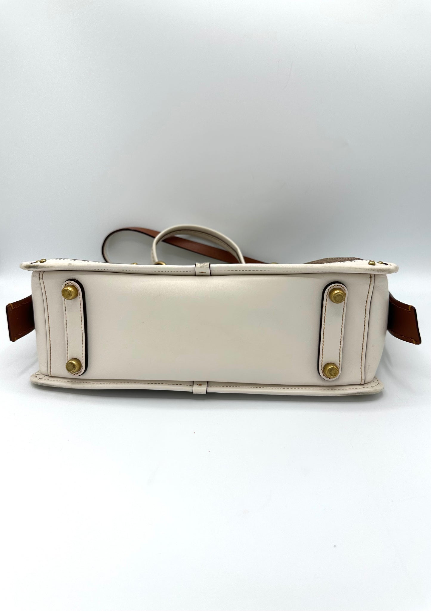 Coach Dreamer Handbag – Tan Chalk Signature Coated Canvas & Refined Calf Leather