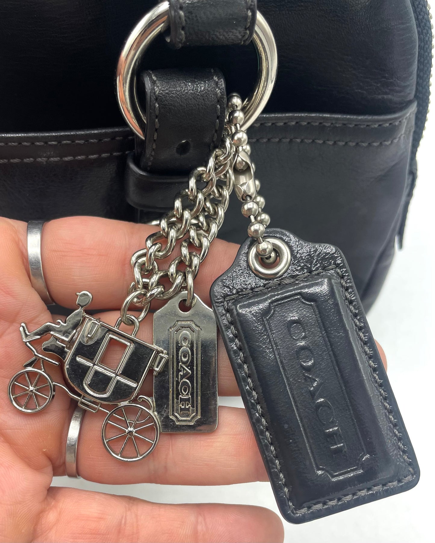 Coach Bonnie Black Leather Soho Satchel