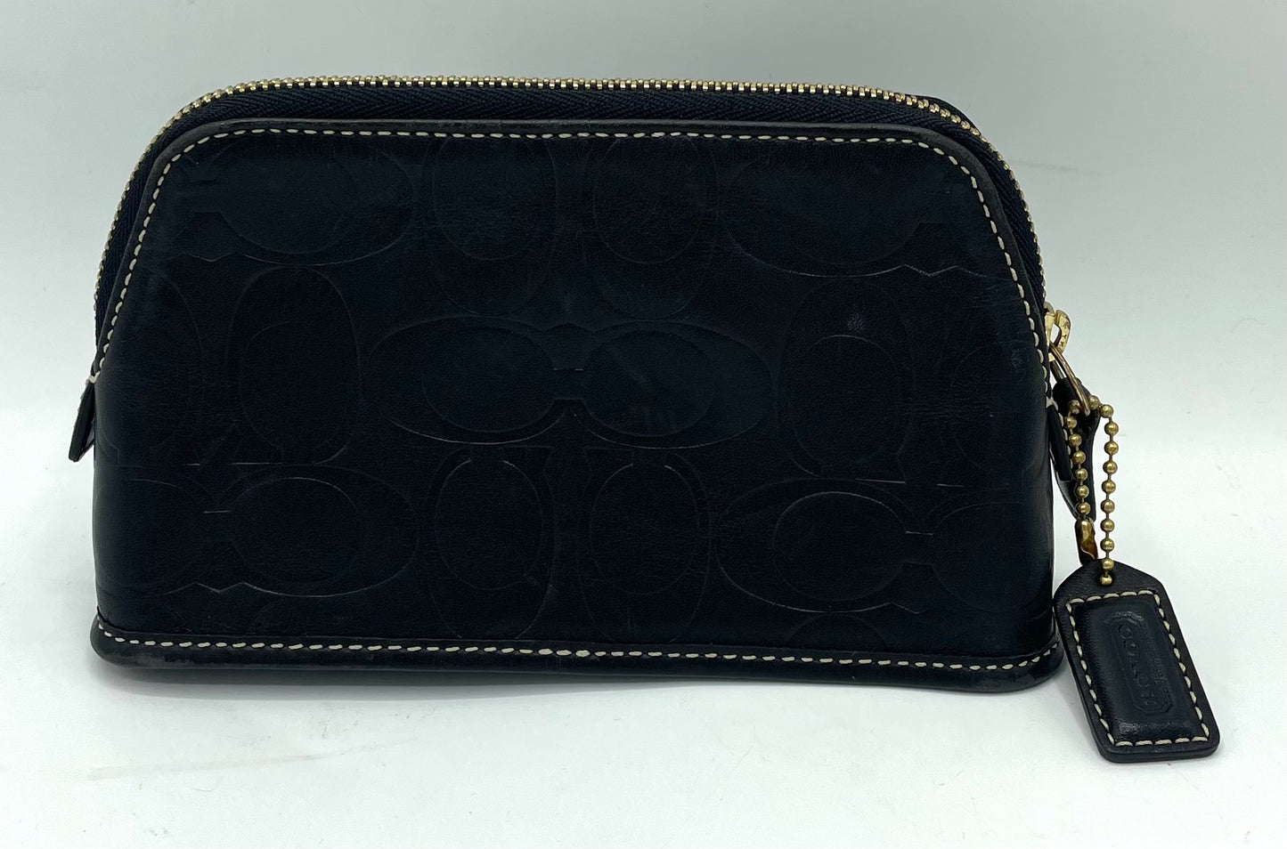 Coach Leather Monogram Cosmetic Case