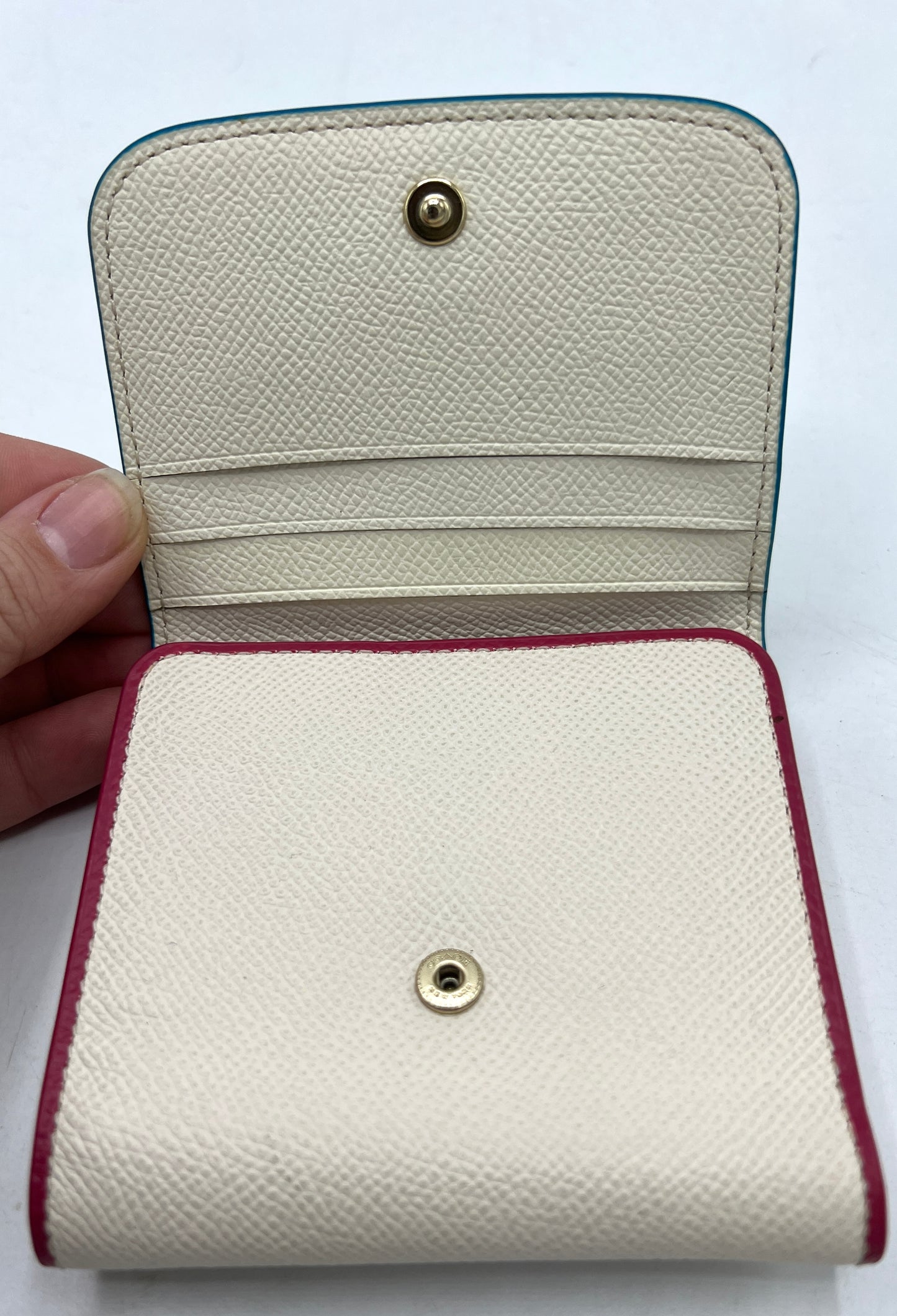 Coach Trifold Rainbow Colorblock Wallet