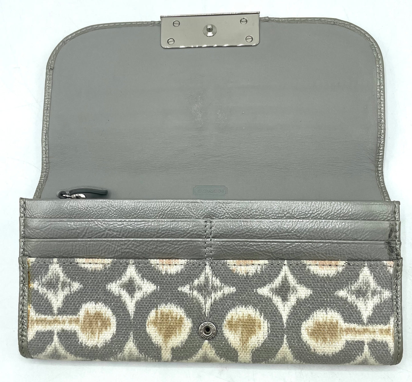 Coach Kristin Ikat Signature Flap Wallet