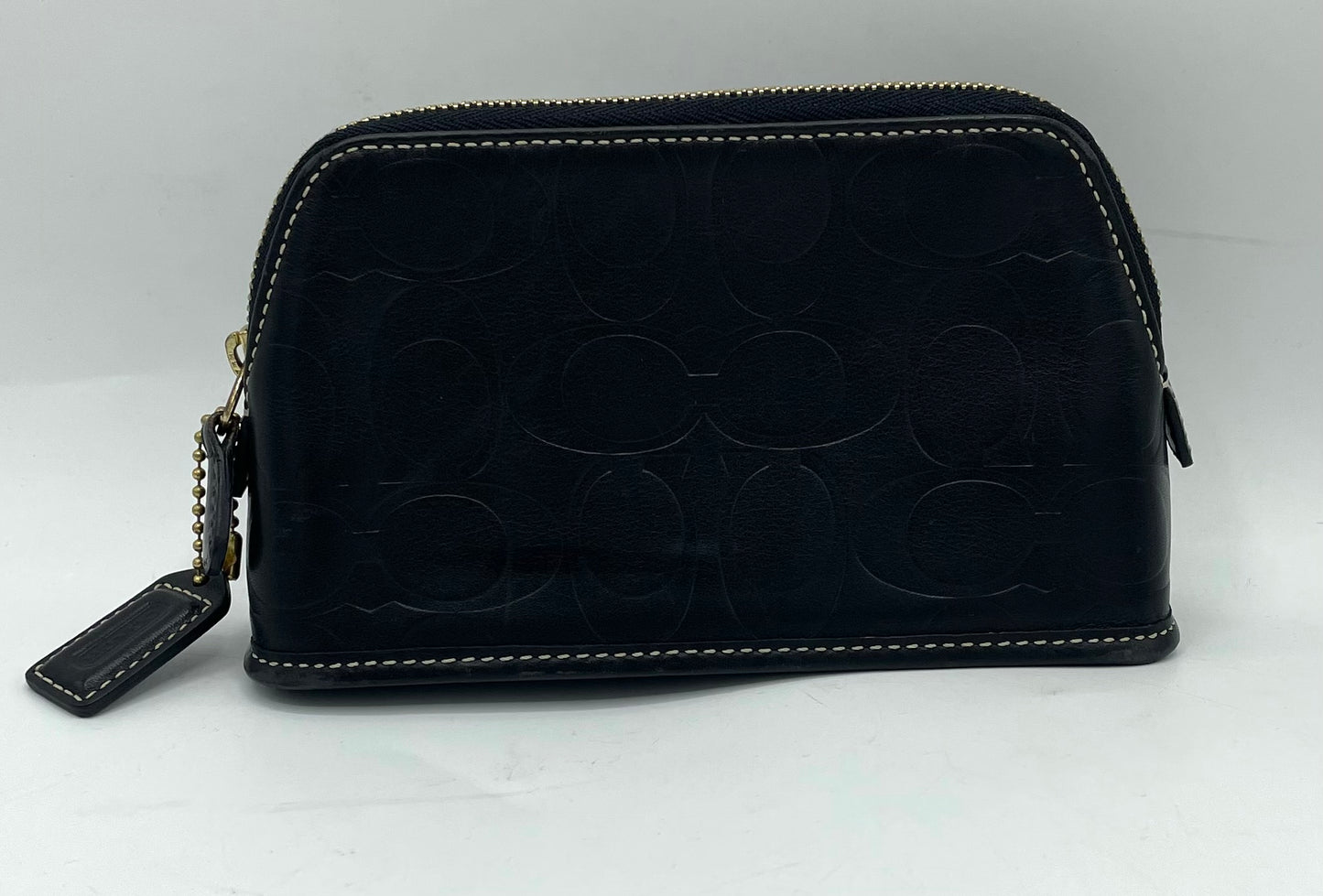 Coach Leather Monogram Cosmetic Case
