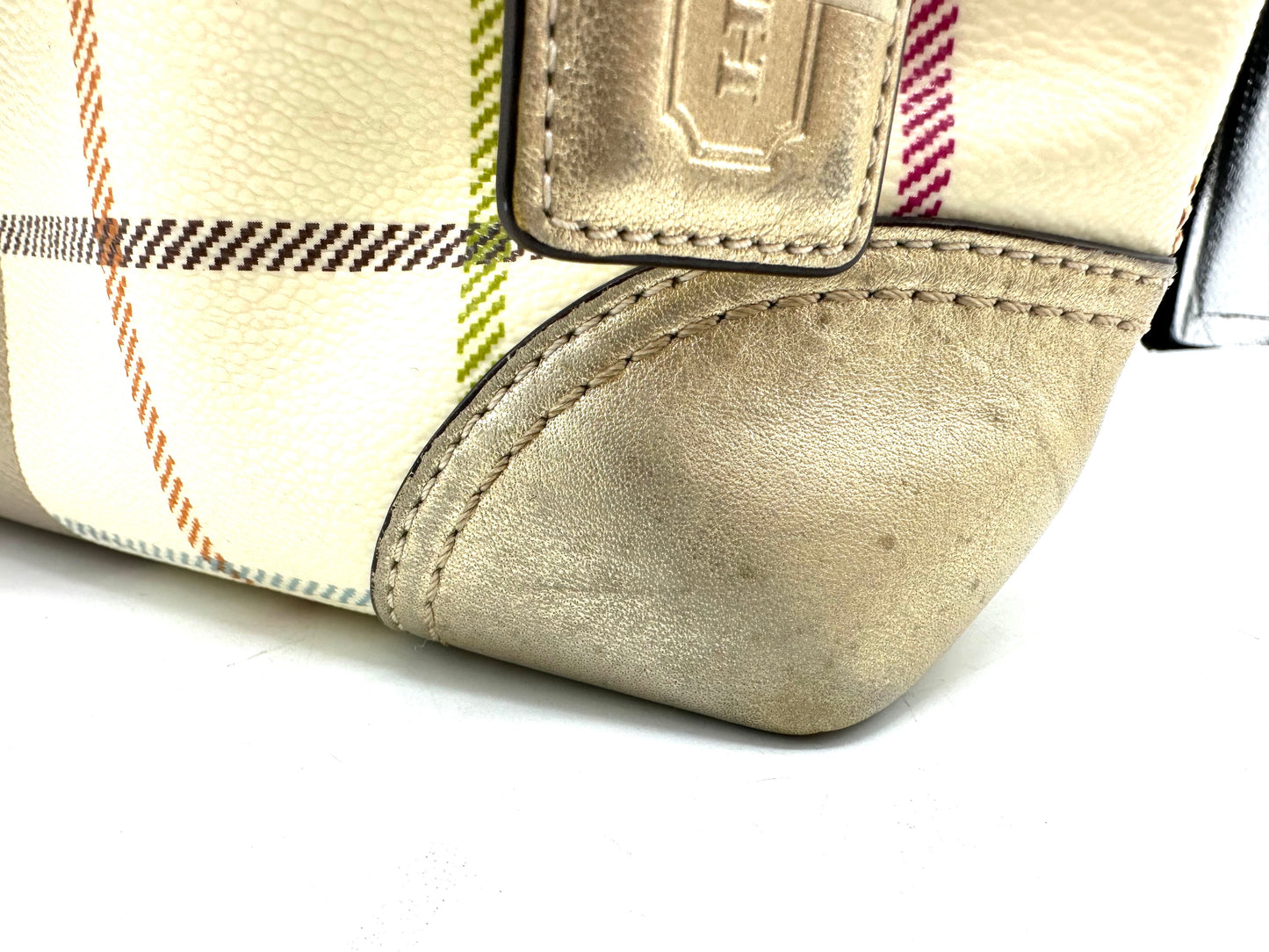 Coach Heritage Tattersall Tote with Bonus Wristlet