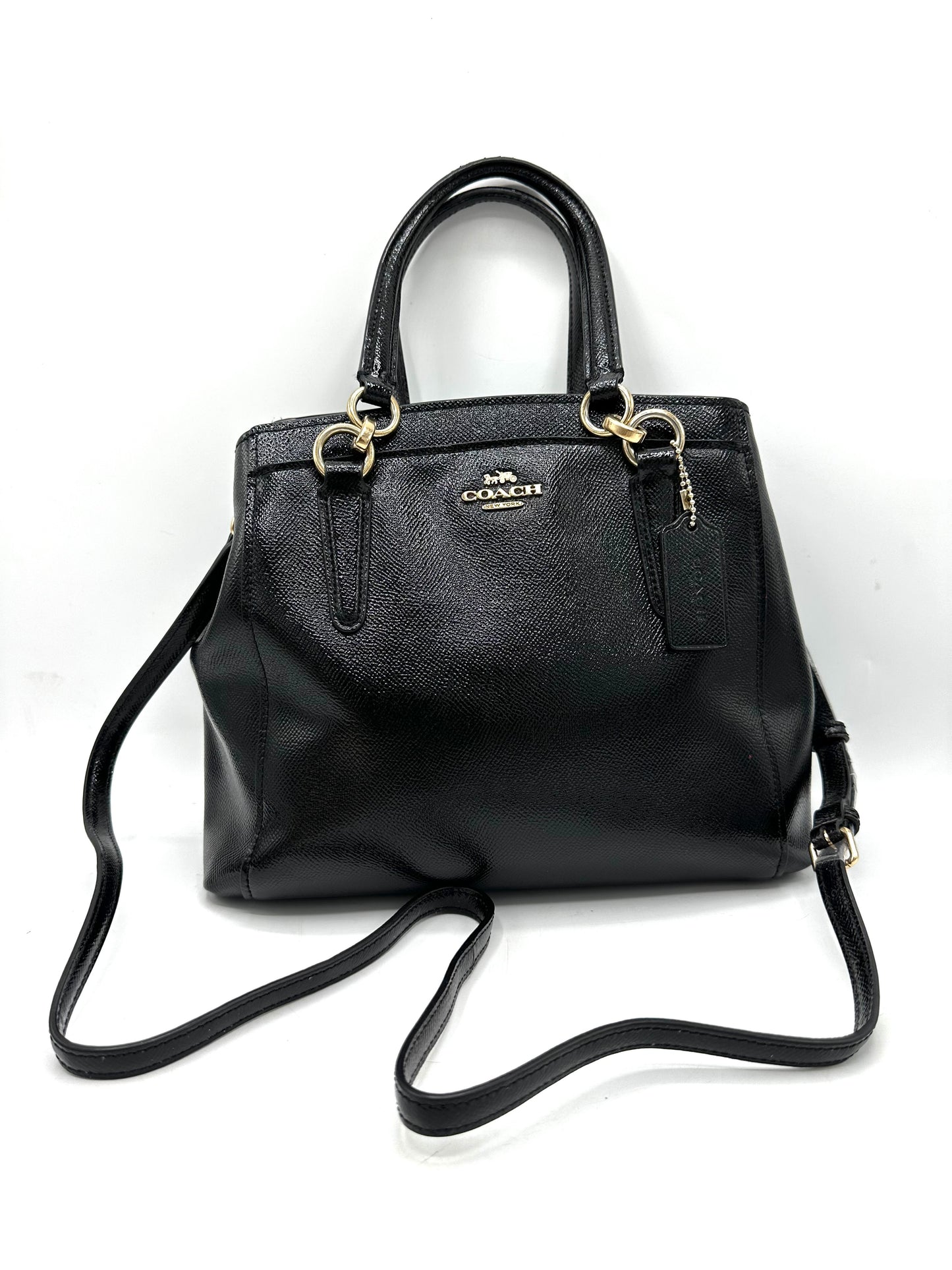 Coach Minetta Crossbody Bag – Black Crossgrain Leather