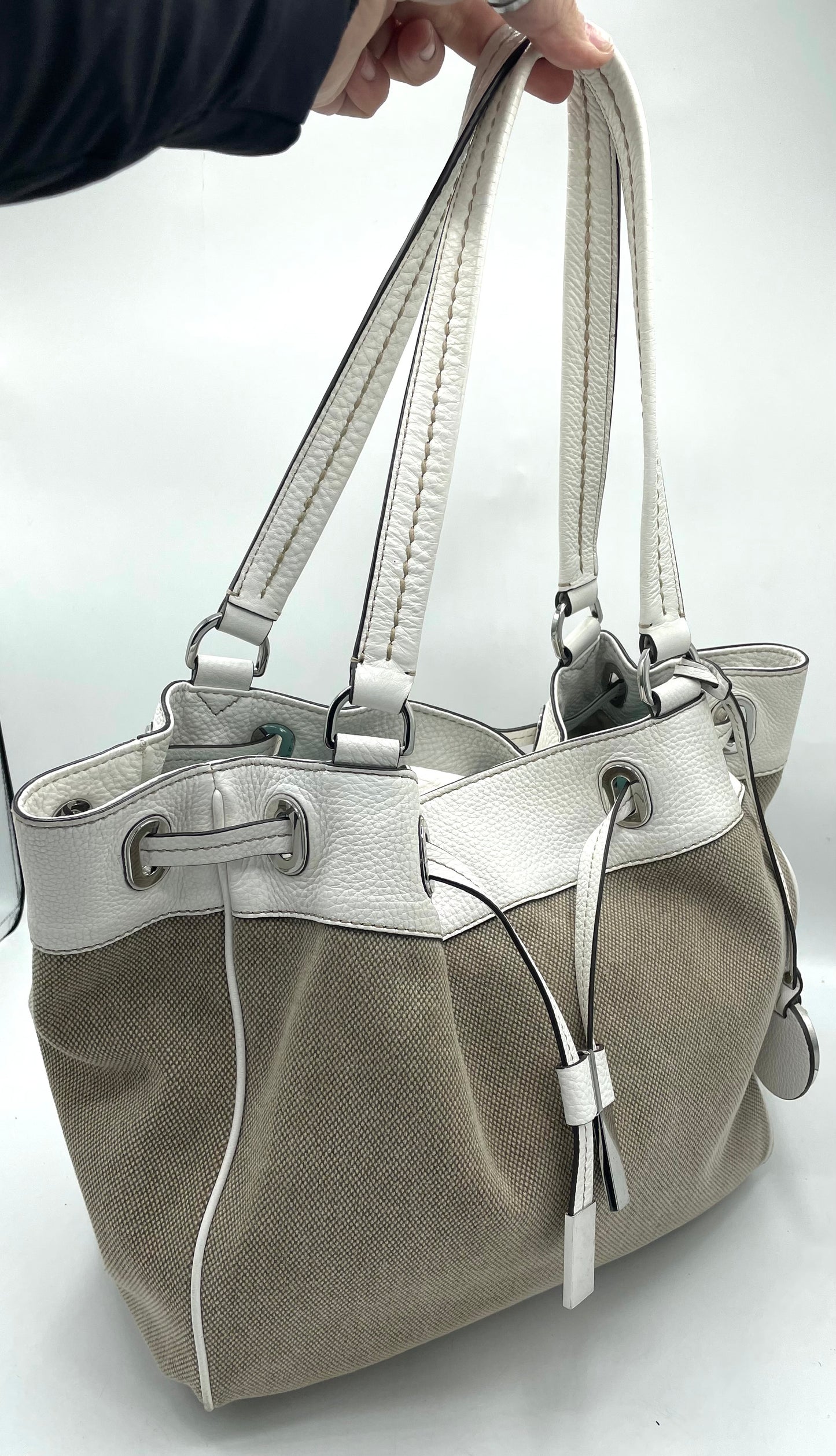 Michael Kors Marina Large Canvas Drawstring Tote