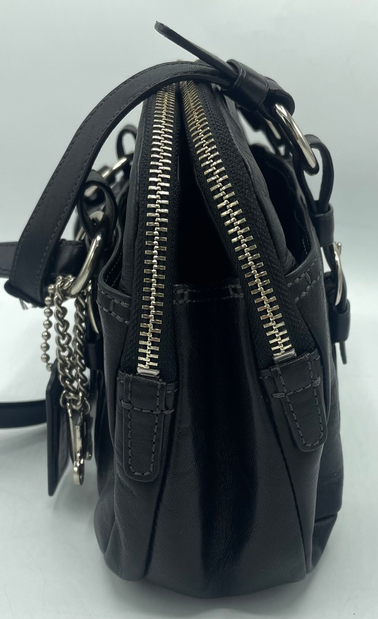 Coach Bonnie Black Leather Soho Satchel