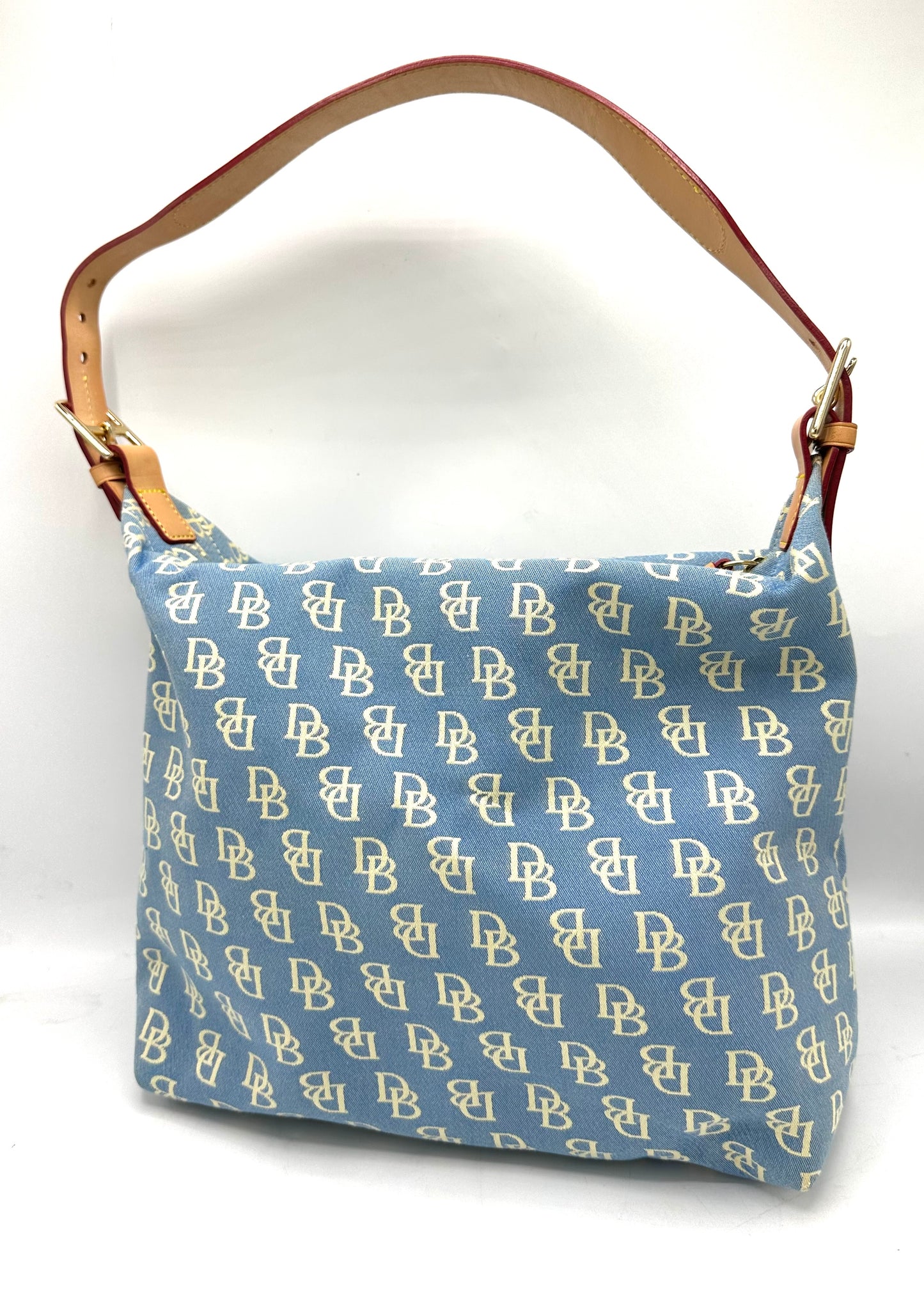 Dooney & Bourke Signature Denim Shoulder Bag – Blue Canvas