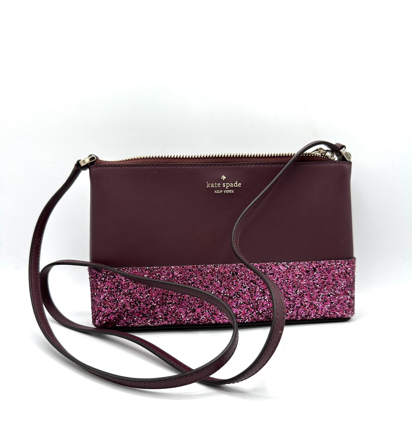 Kate Spade Greta Court Glitter Ramey Small Crossbody – Cherrywood