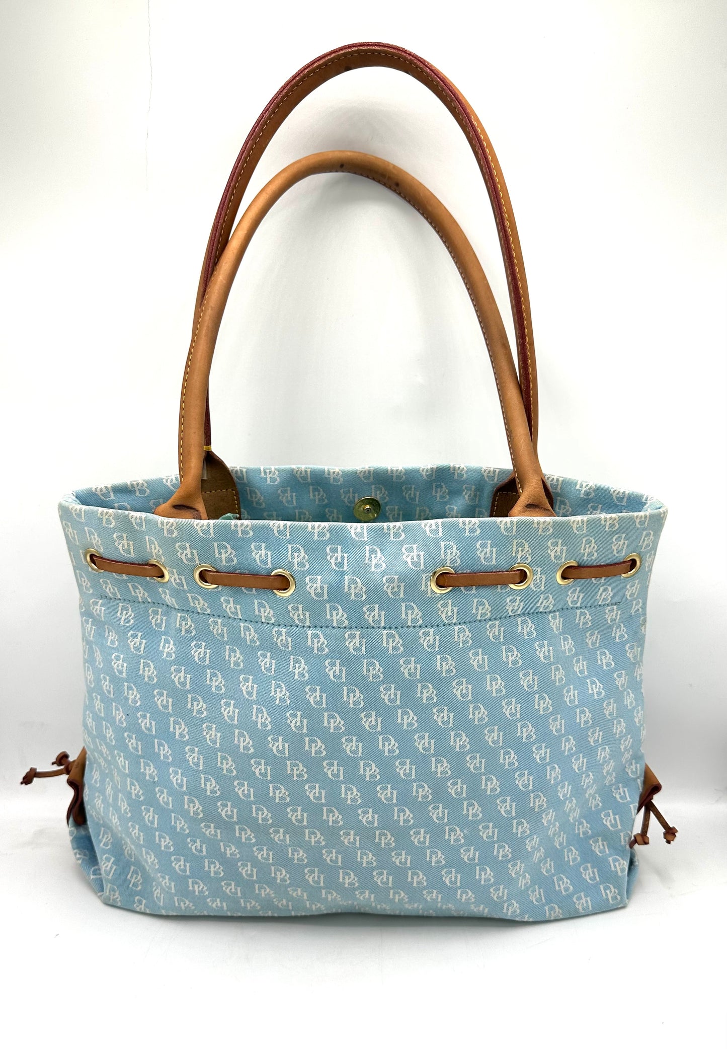 Dooney & Bourke Vintage Monogram Denim Tote – Light Blue *Clearance Rack*