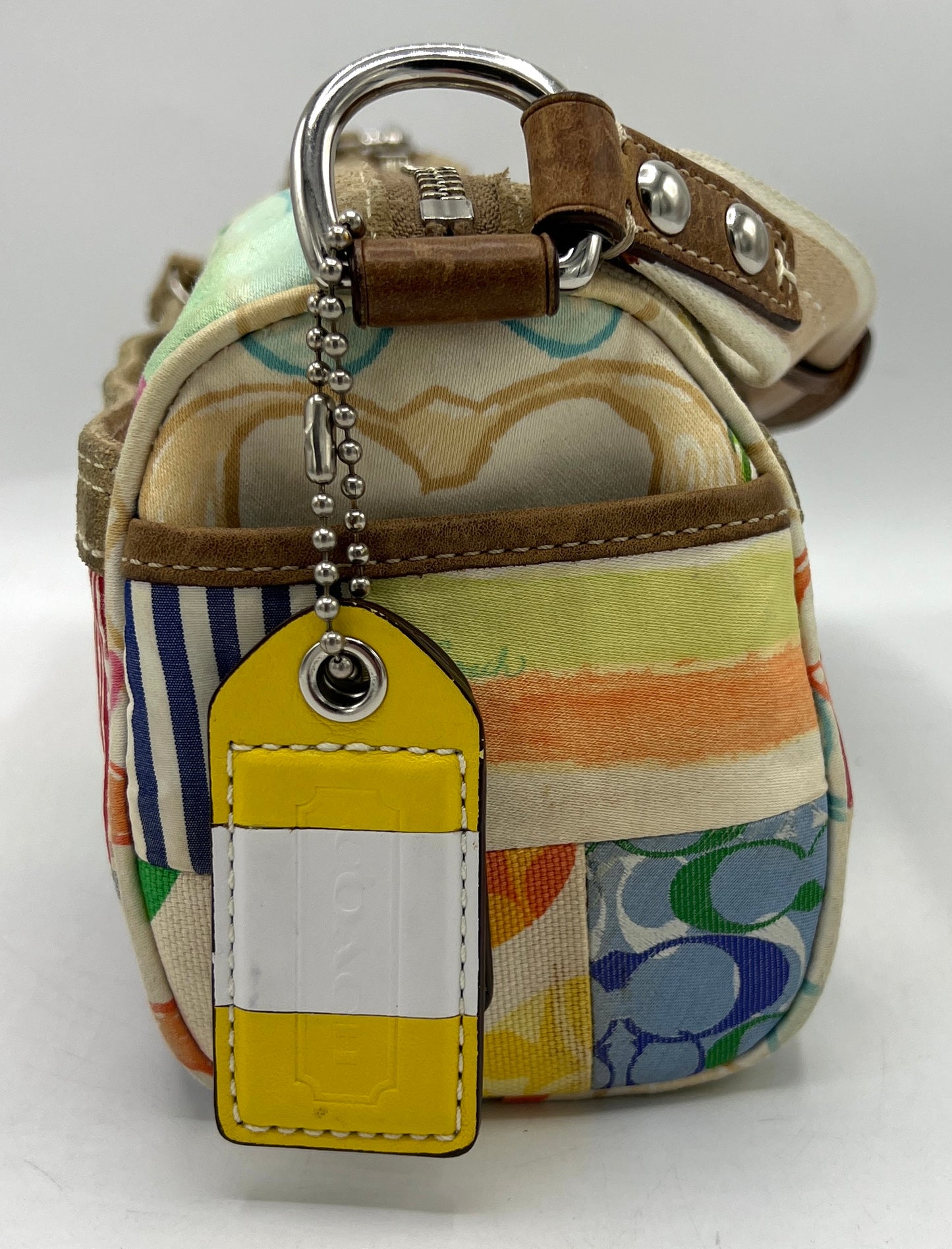 Coach Hamptons Scribble Patchwork Barrel Bag