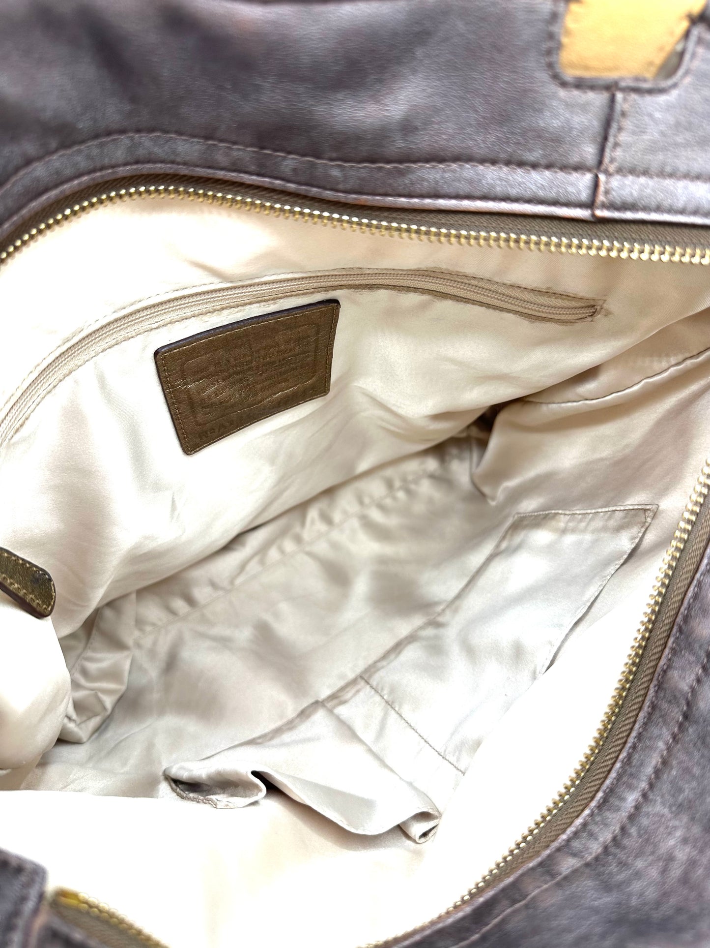 Coach Audrey Op Art Swirl Leigh Slim Tote – Brown & Beige Signature Canvas with Bronze Leather Trim * Clearance Rack*