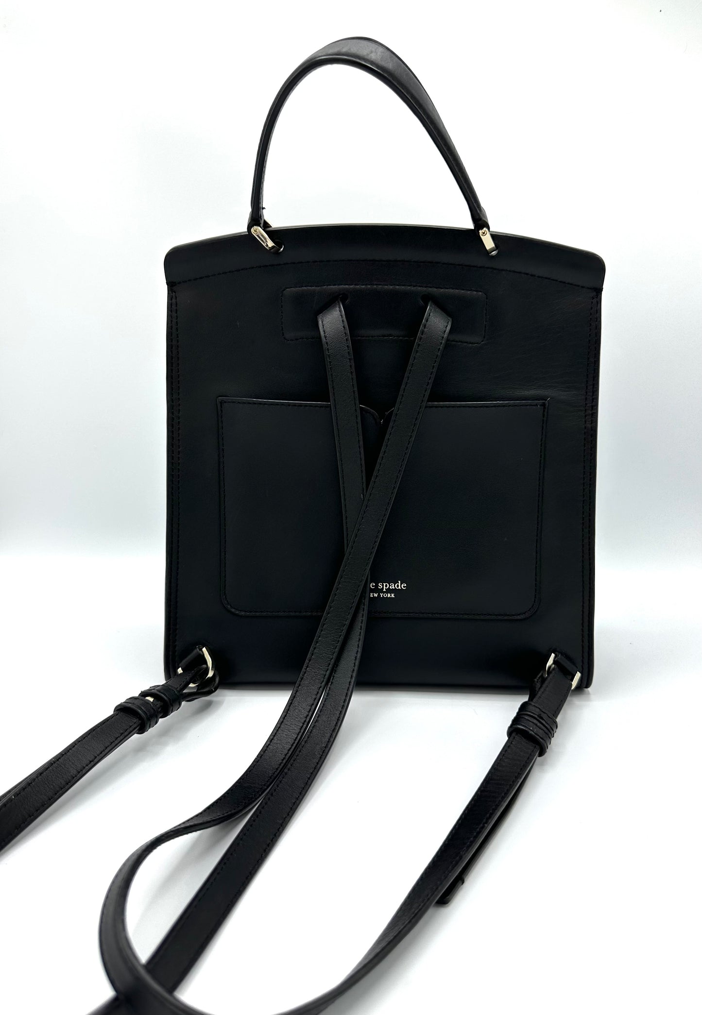 Kate Spade New York Romy Medium Backpack – Black Pebbled Leather