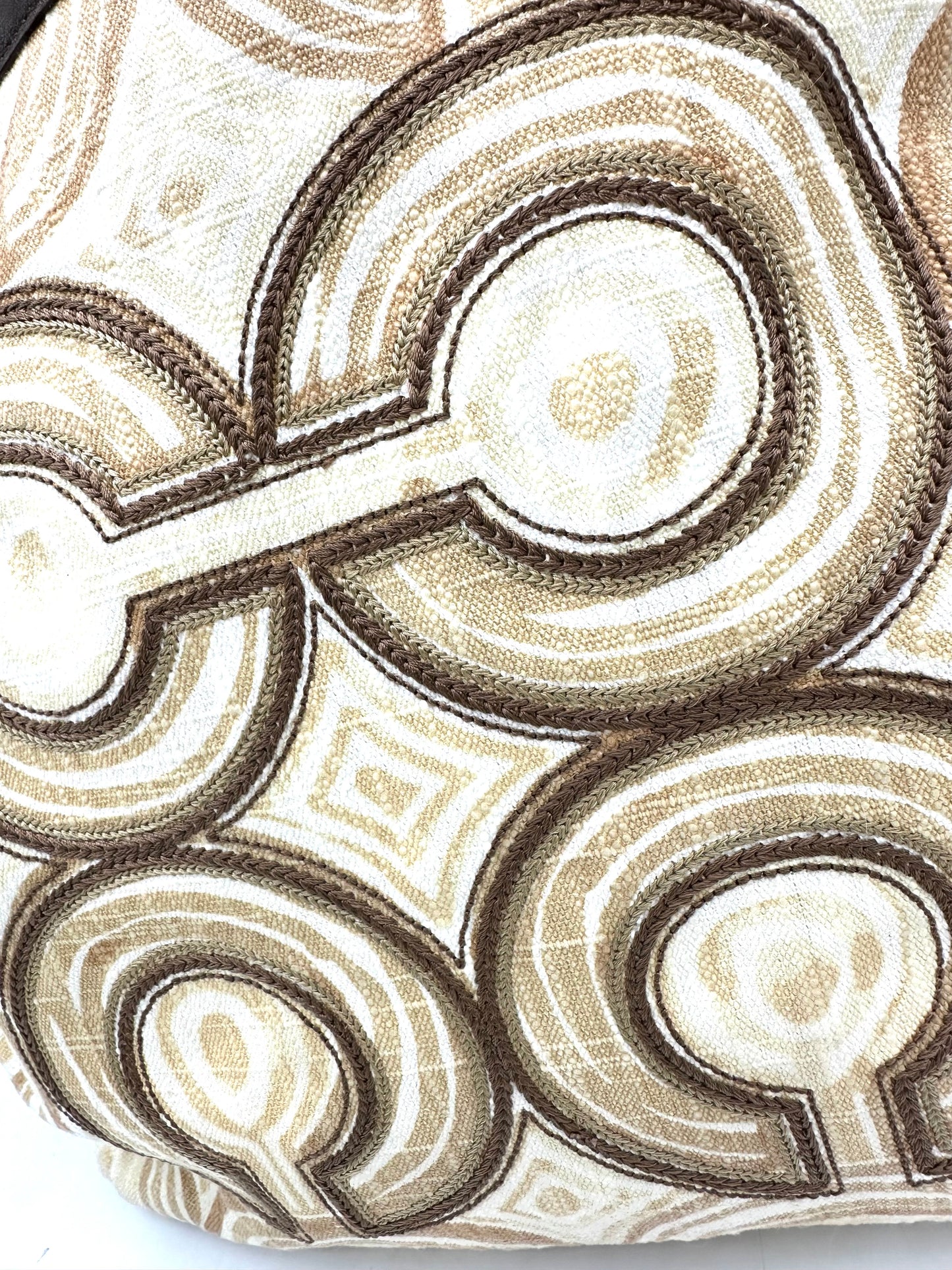 Coach Audrey Op Art Swirl Leigh Slim Tote – Brown & Beige Signature Canvas with Bronze Leather Trim * Clearance Rack*