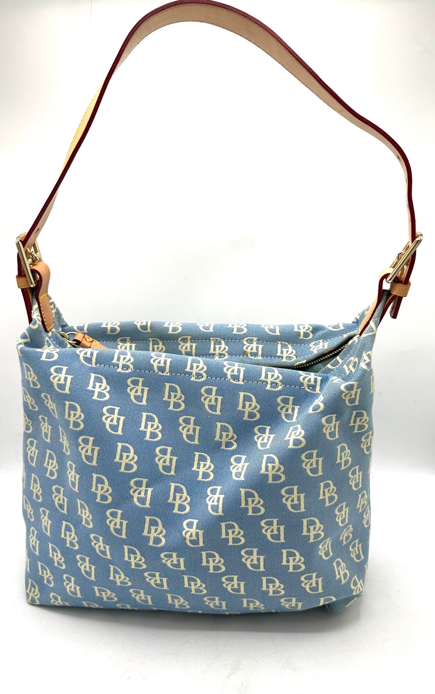 Dooney & Bourke Signature Denim Shoulder Bag – Blue Canvas