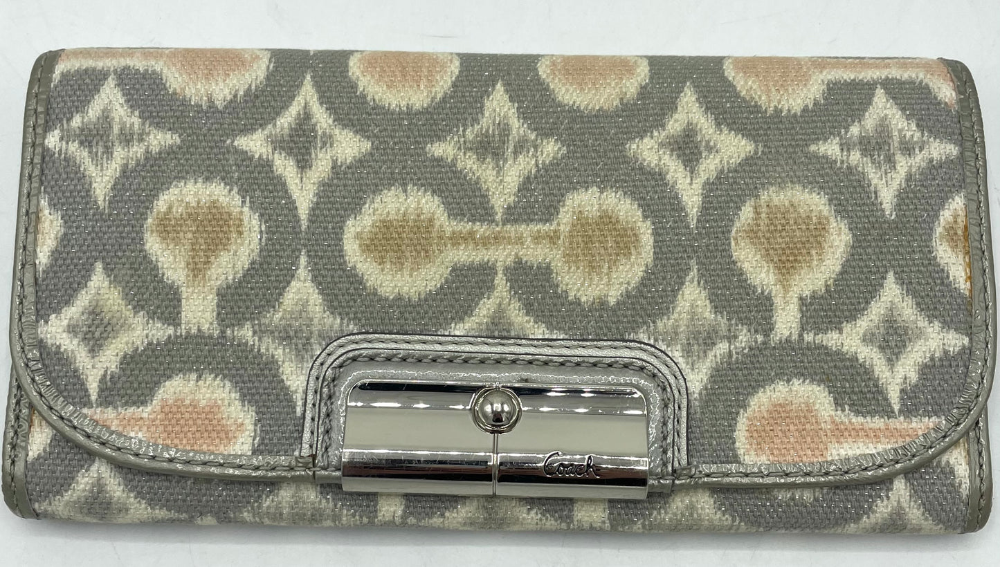 Coach Kristin Ikat Signature Flap Wallet