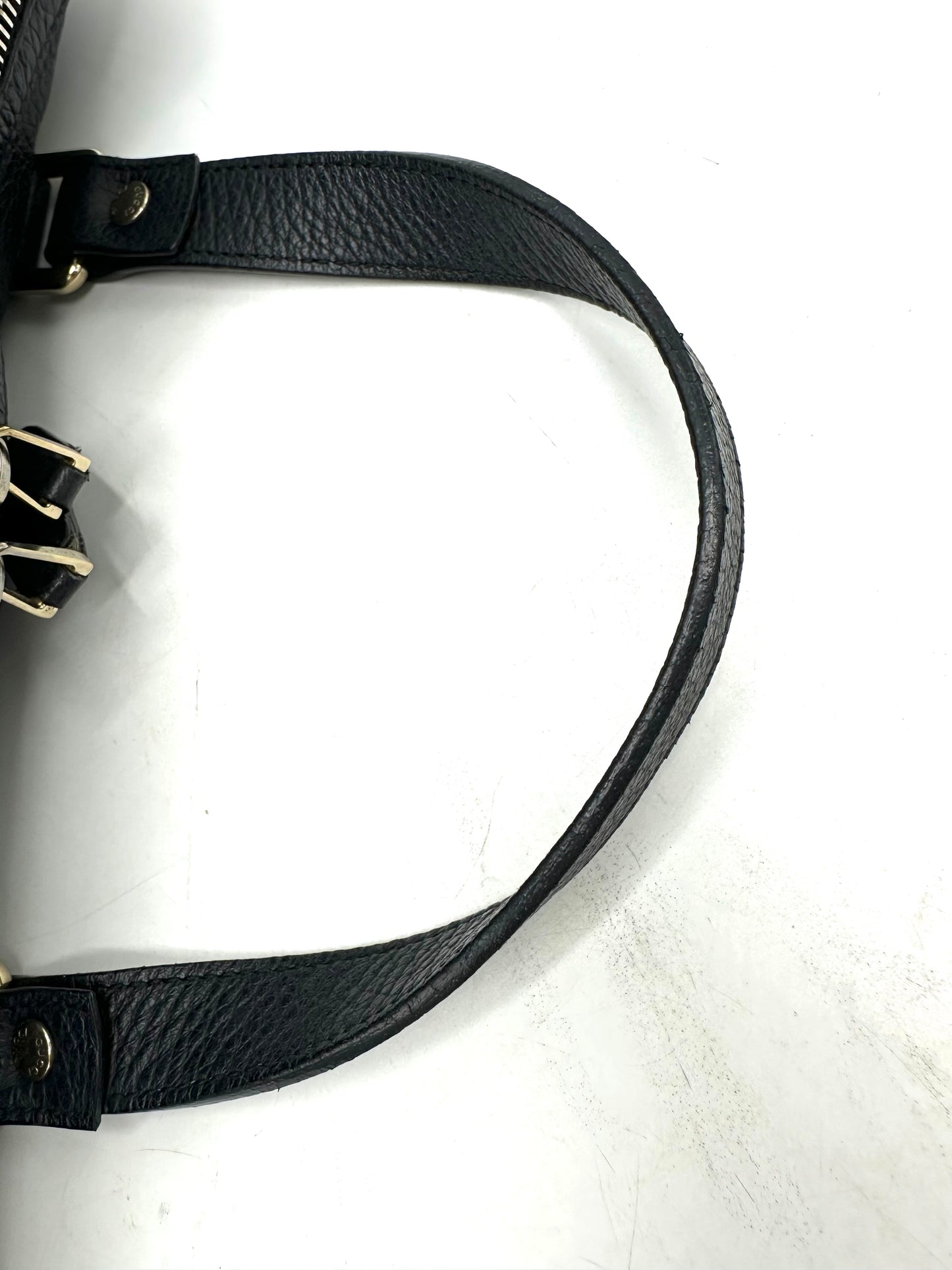 Gucci Medium Duchessa Boston Bag – Dark Blue Grey Leather with Leather Bow