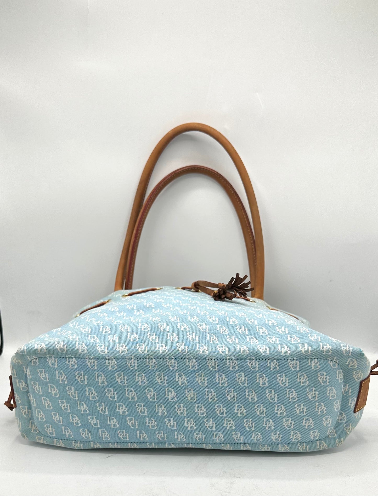 Dooney & Bourke Vintage Monogram Denim Tote – Light Blue *Clearance Rack*