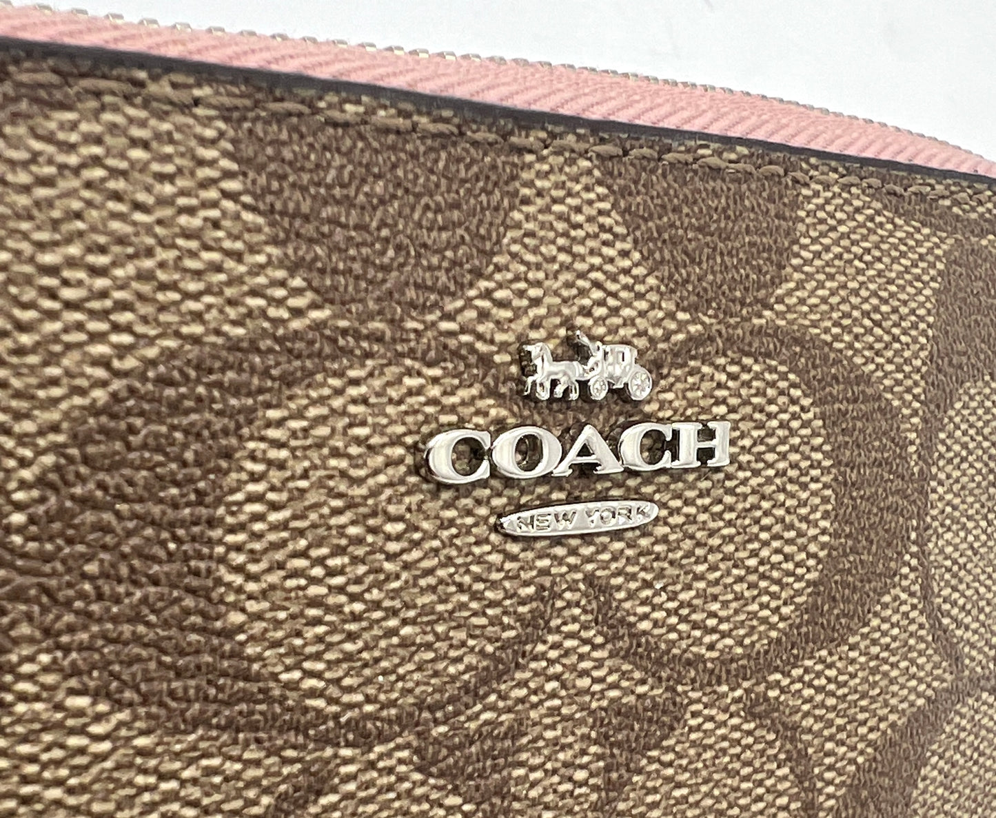 Coach Signature Zip Around Wallet