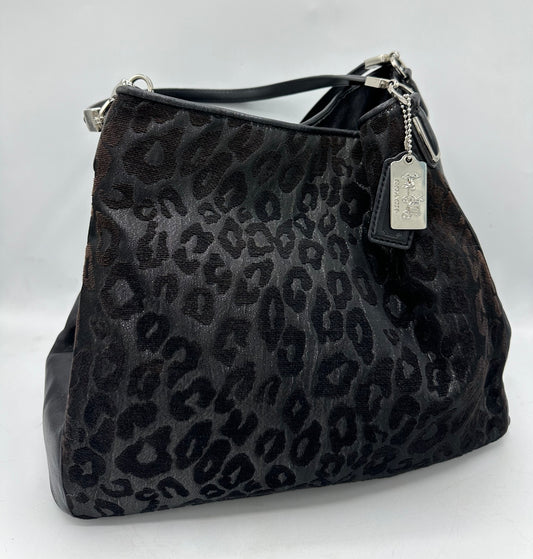 Coach Madison Chenille Ocelot Phoebe Shoulder Bag