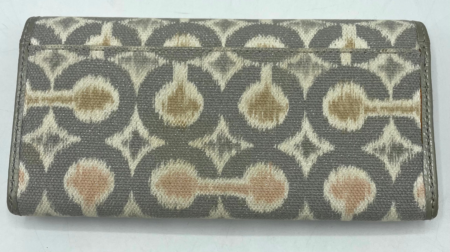 Coach Kristin Ikat Signature Flap Wallet
