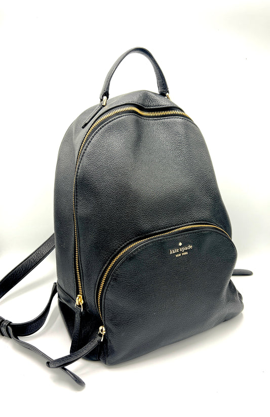 Kate Spade Jackson Large Backpack – Black Leather