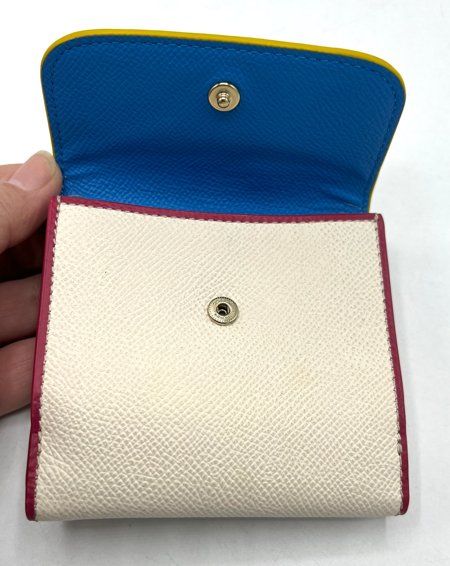 Coach Trifold Rainbow Colorblock Wallet