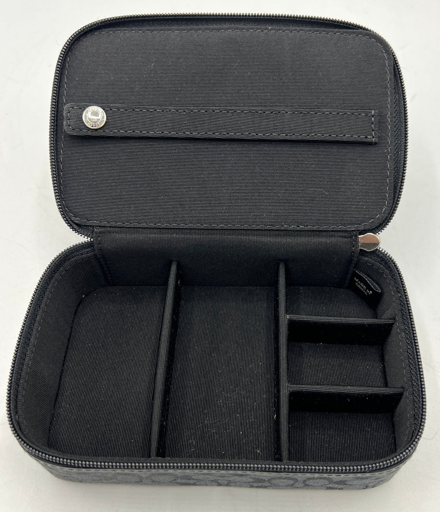 Coach Black Signature Canvas Jewelry Box