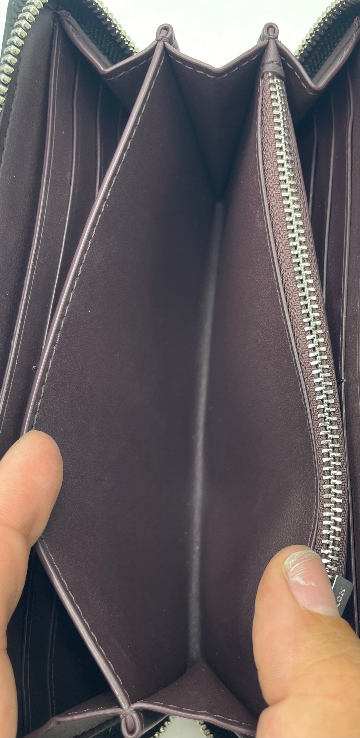 Coach Long Zip Around Wallet - Signature Jacquard