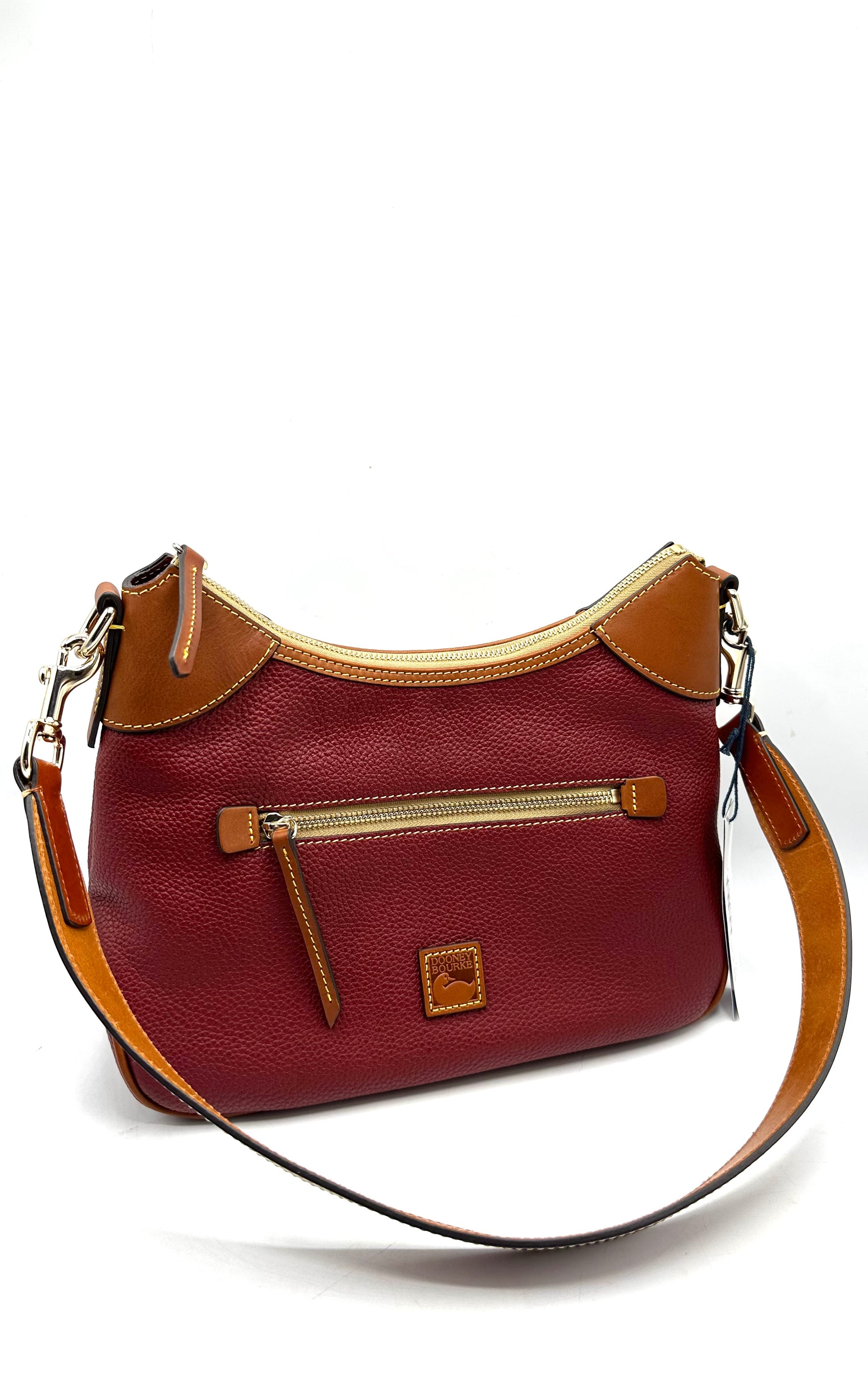 BORSA VINTAGE DOONEY & BOURKE Monogram Hobo tela nera con tracolla BORSA VINTAGE DOONEY & BOURKE Monogram Hobo tela nera con tracolla