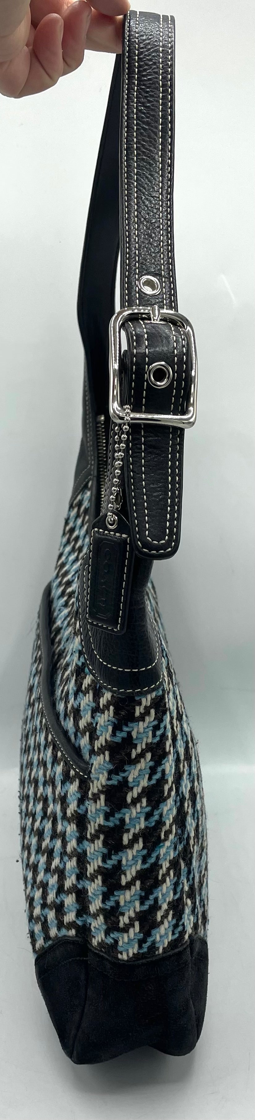 Vintage Coach Hamptons Houndstooth Shoulder Bag