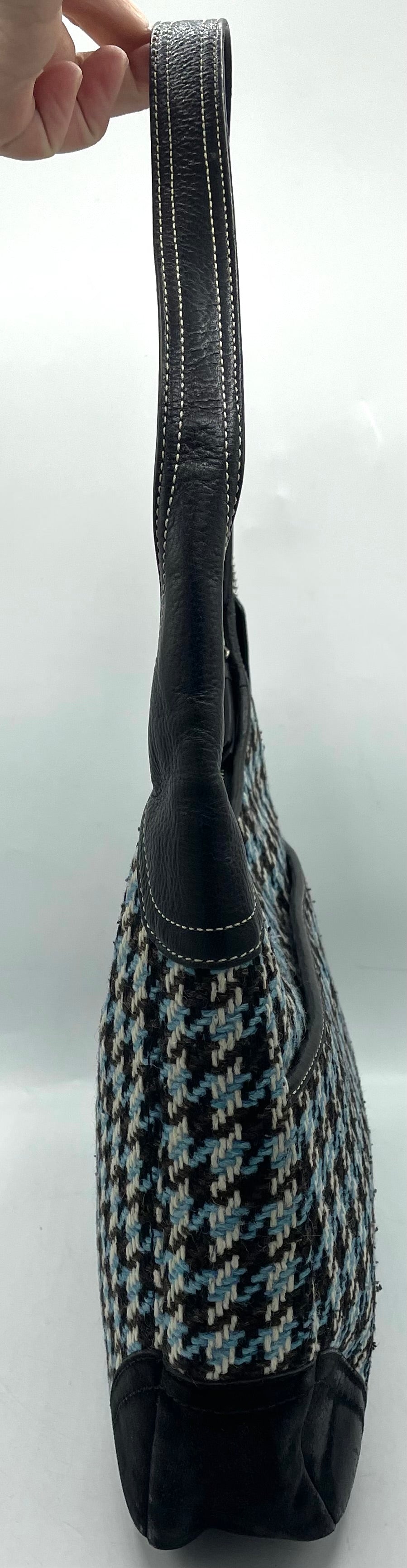 Vintage Coach Hamptons Houndstooth Shoulder Bag