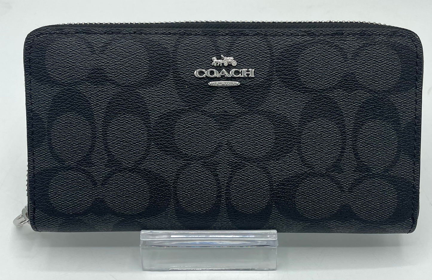 Coach Long Zip Around Wallet - Signature Jacquard