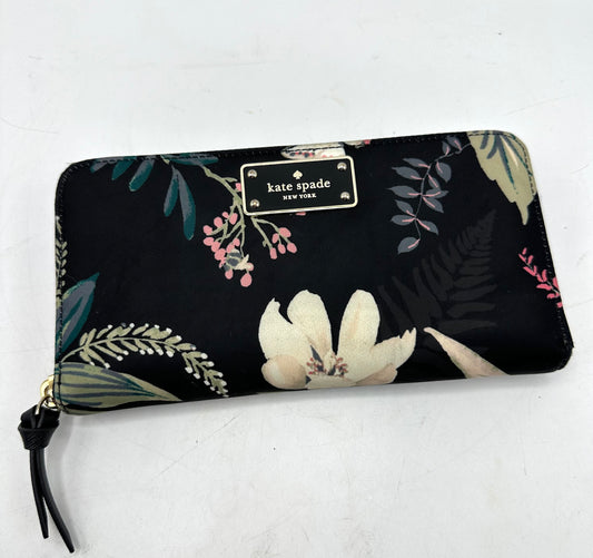 Kate Spade New York Black Wilson Road Botanical Neda Wallet