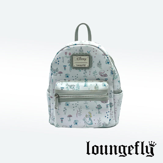 Loungefly Disney Alice in Wonderland White Floral Wonderland Mini Backpack *CLEARANCE*