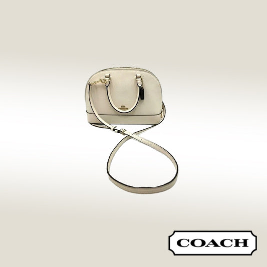 Coach Mini Sierra Satchel – Crossgrain Leather (Blossom / Chalk)