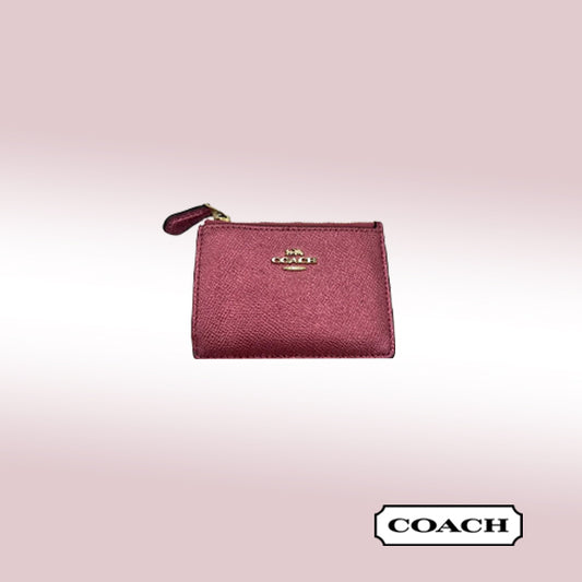 Coach Skinny Mini ID Wallet – Metallic Antique Blush