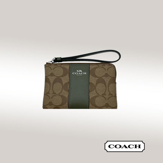 Coach Corner Zip Wristlet