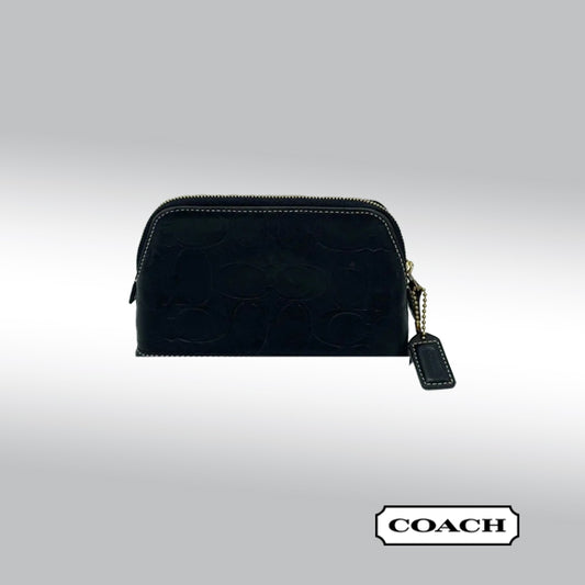 Coach Leather Monogram Cosmetic Case