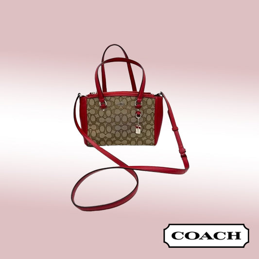 Coach Stanton Carryall 26 – Signature Canvas with Red Leather Trim