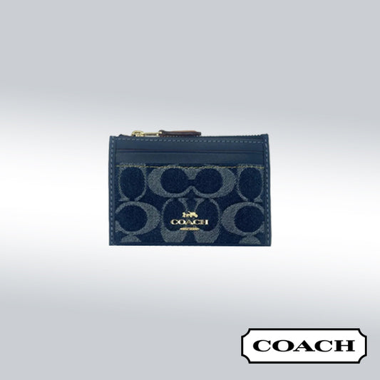 Coach Mini Skinny ID Case in Signature Denim